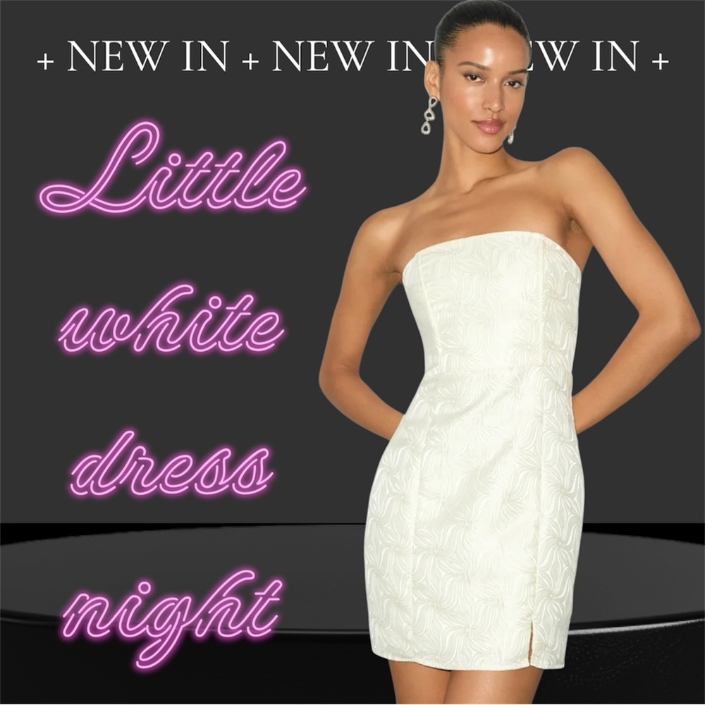 Lulu's Chic Strapless White Dress